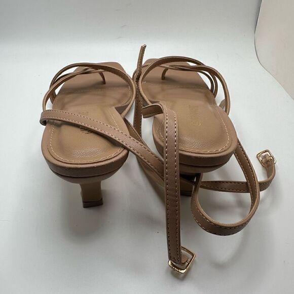 CUSHIONAIRE Women's heel sandal +Memory Foam 8 NUDE - Picture 4 of 7